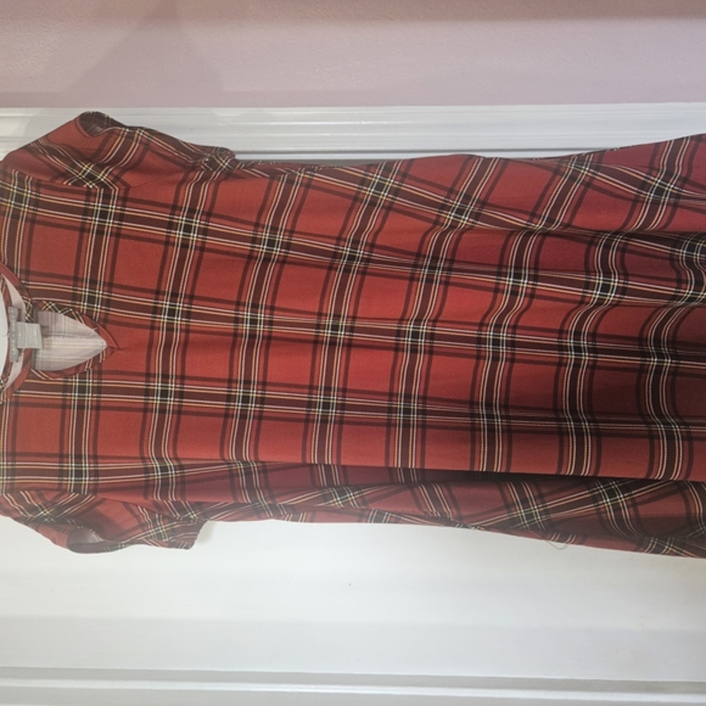 Orange and Black Sheath Dress with Raglan Sleeves